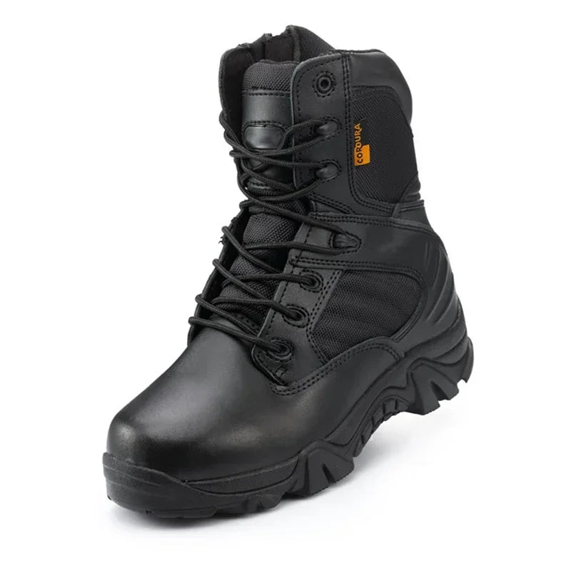 Men's Tactical Combat Boots - Winter Leather Military Ankle Boots