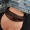 Braided Leather Bracelet - Magnetic Clasp