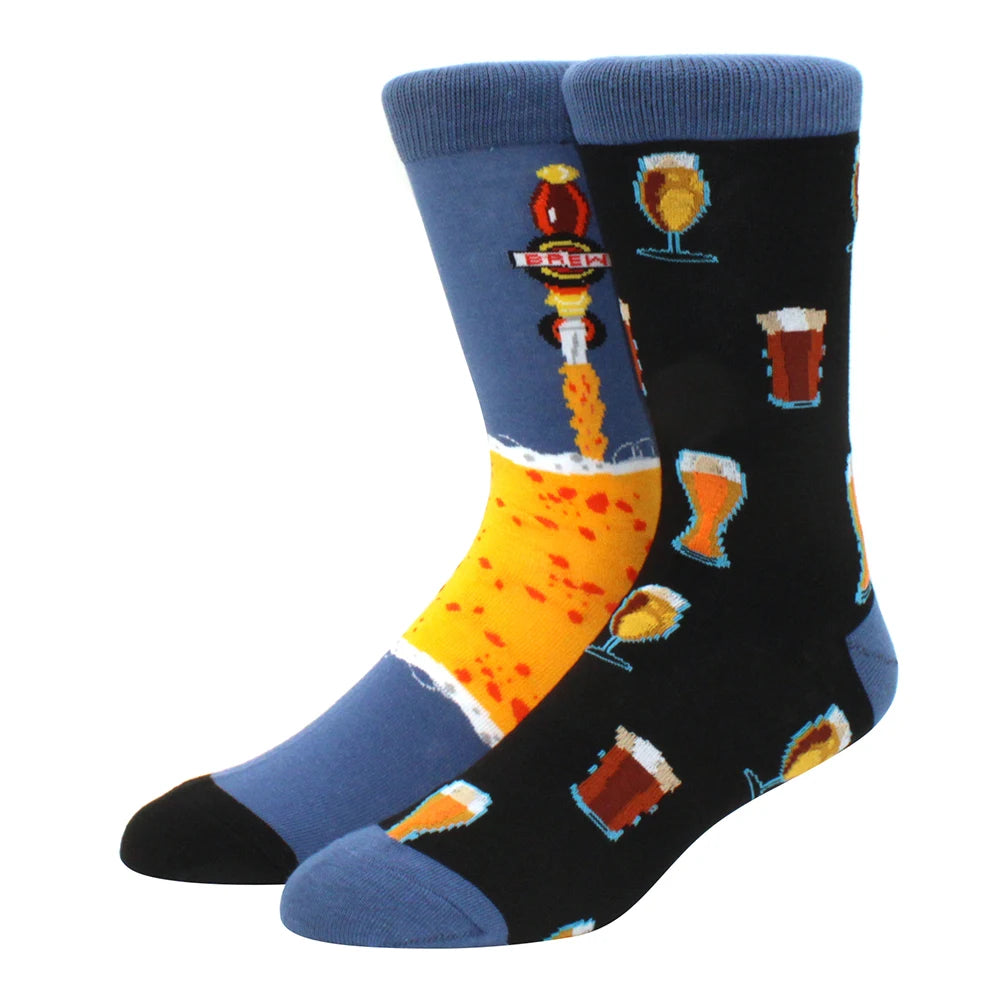 Mismatched Novelty Socks - Animal Fruit Design