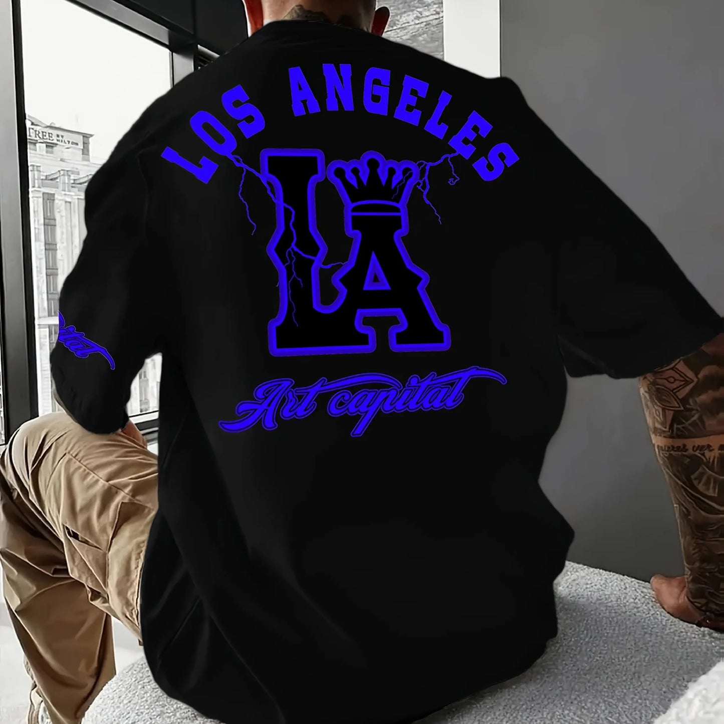 LA Crown Gradient Tee - Breathable Streetwear