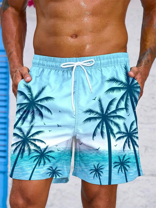 Vintage Plant 3D Boardshorts - Hawaiian Palm Print