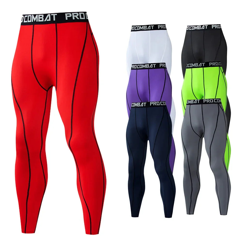 Men's Compression Leggings - Quick Dry Running & Gym Training Tights