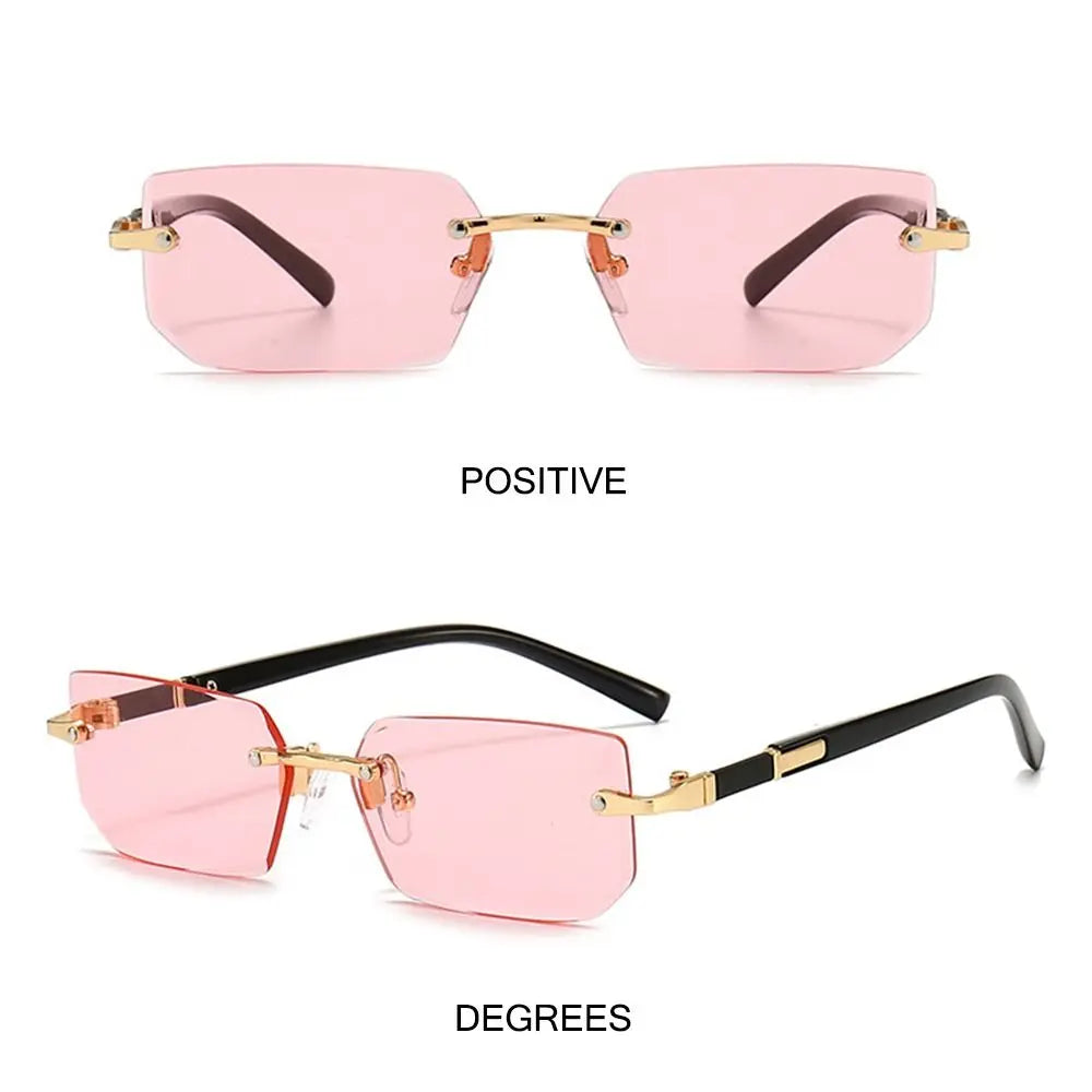 Trendy Rimless Sunglasses - Frameless Rectangle UV400