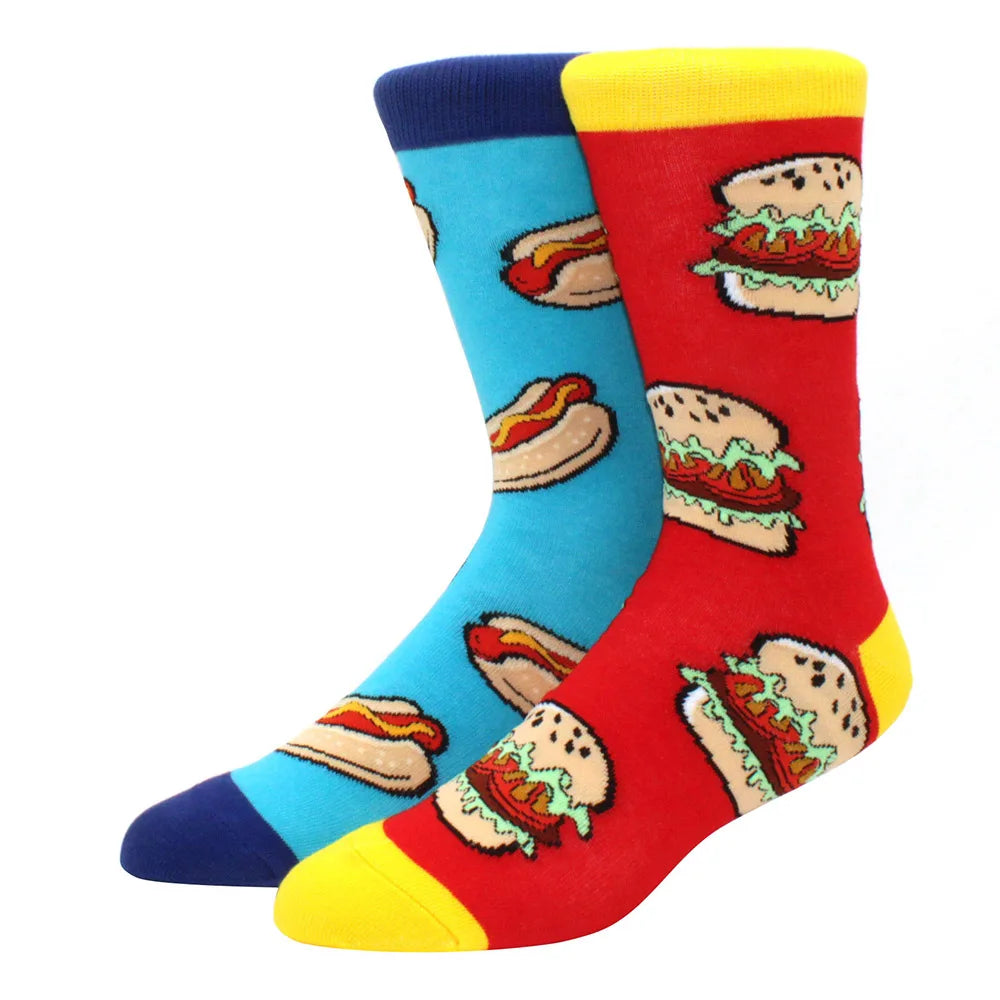 Mismatched Novelty Socks - Animal Fruit Design