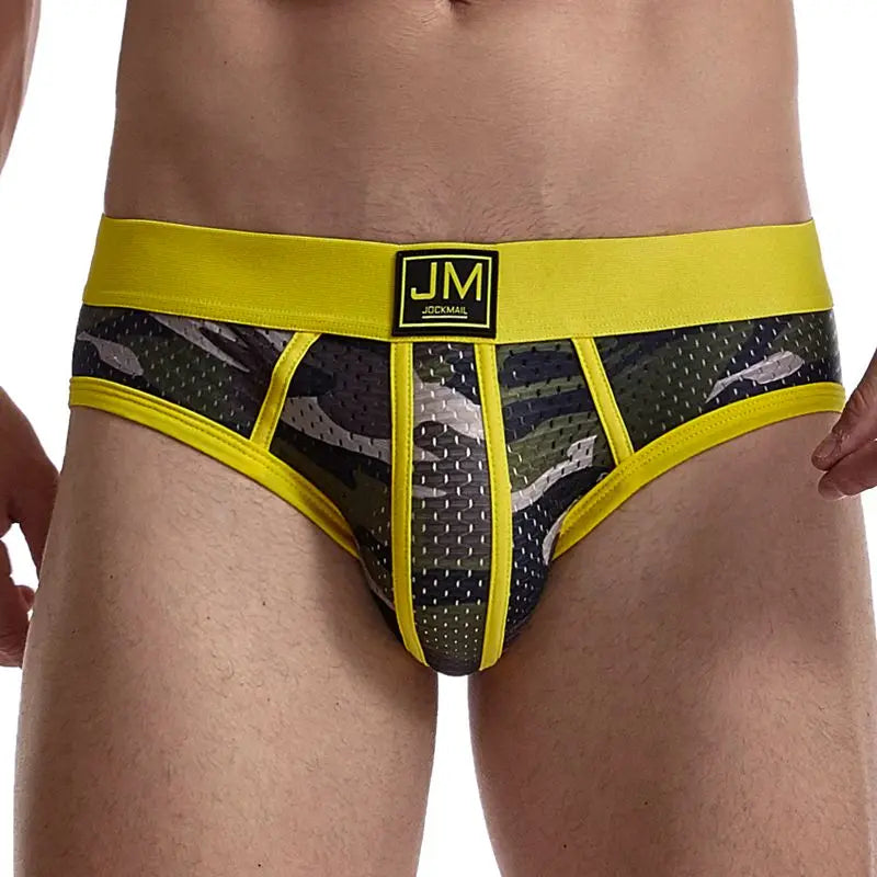 Low-Rise Mesh Camo Briefs - Performance Underwear