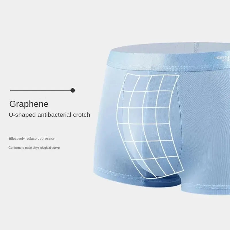 Graphene Ice Silk Boxers - 4-Pack Cooling Underwear