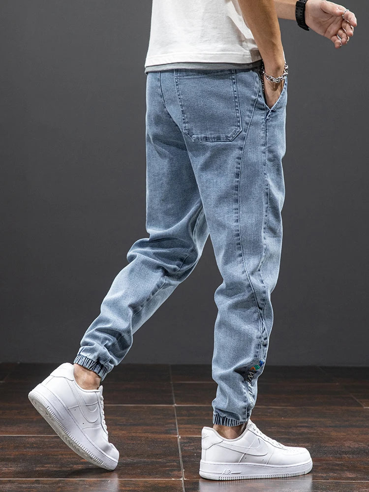 Cargo Denim Joggers - Baggy Harem Streetwear
