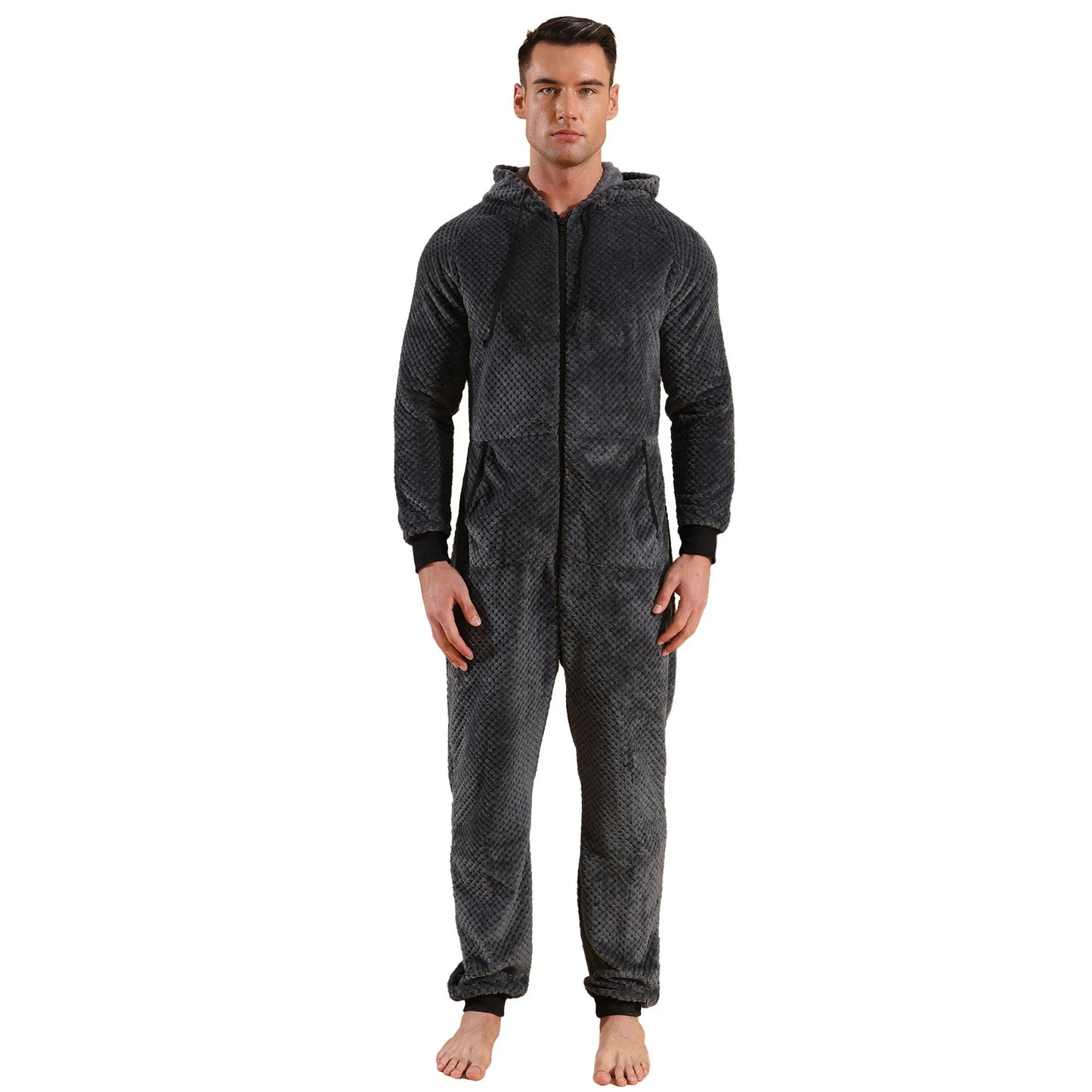 Camouflage Fleece Onesie - Hooded Winter Jumpsuit