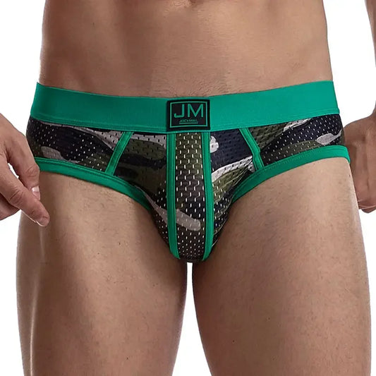 Low-Rise Mesh Camo Briefs - Performance Underwear
