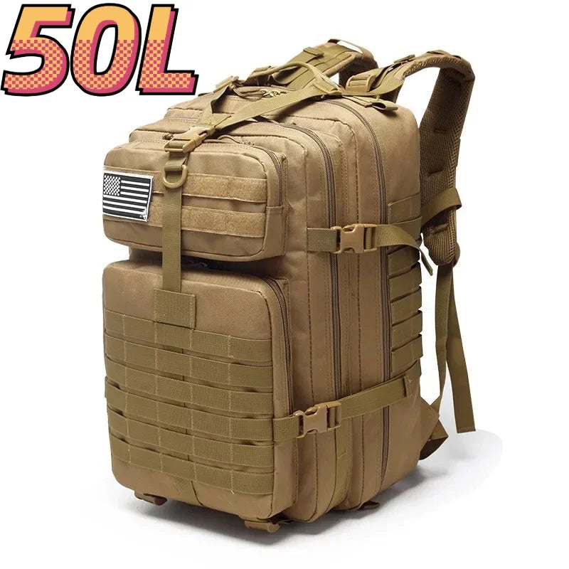 30L/50L Waterproof Tactical Backpack - Outdoor Hiking & Camping Rucksack