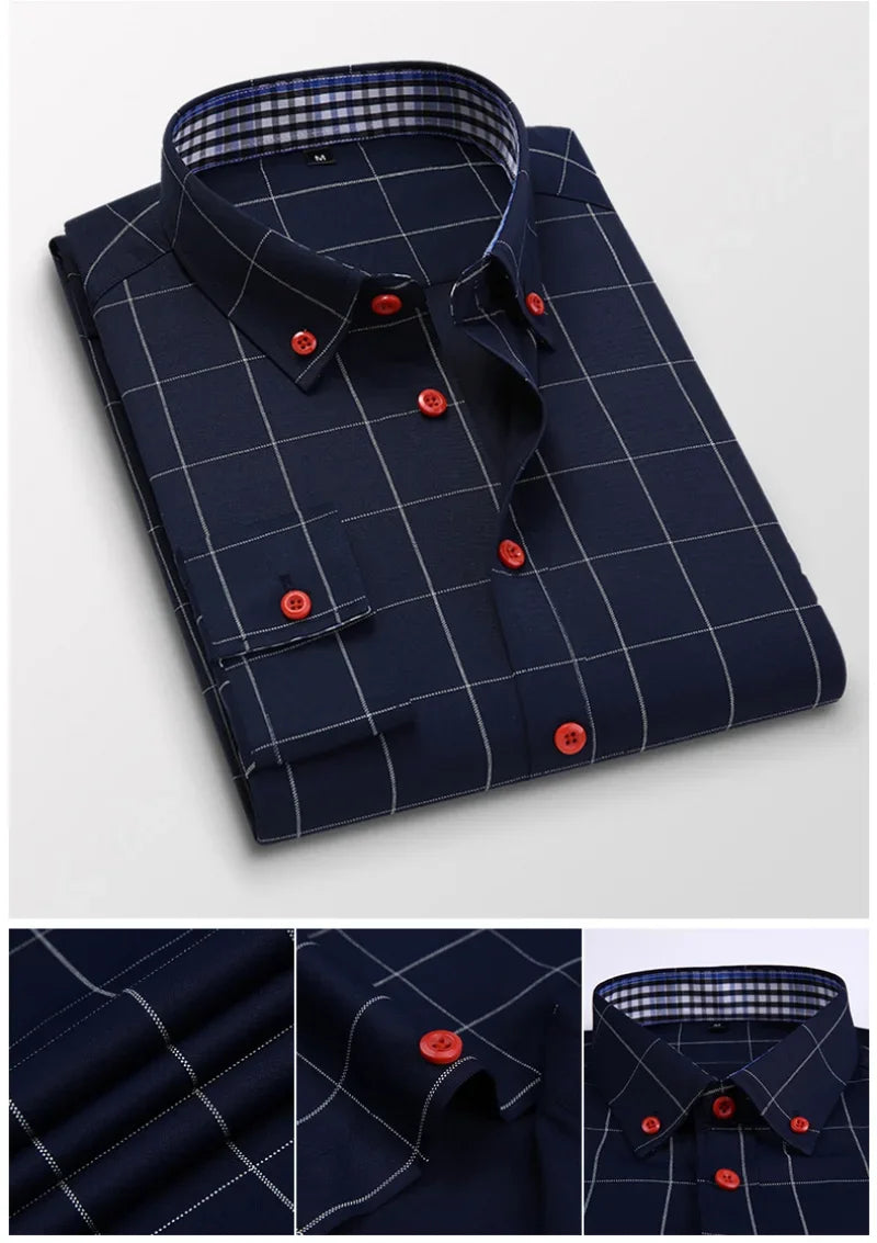 Men's Floral Print Dress Shirt - Long Sleeve Slim Fit Business Casual