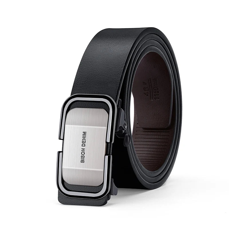 Men's Genuine Leather Belt - Automatic Buckle Dress & Casual Belt