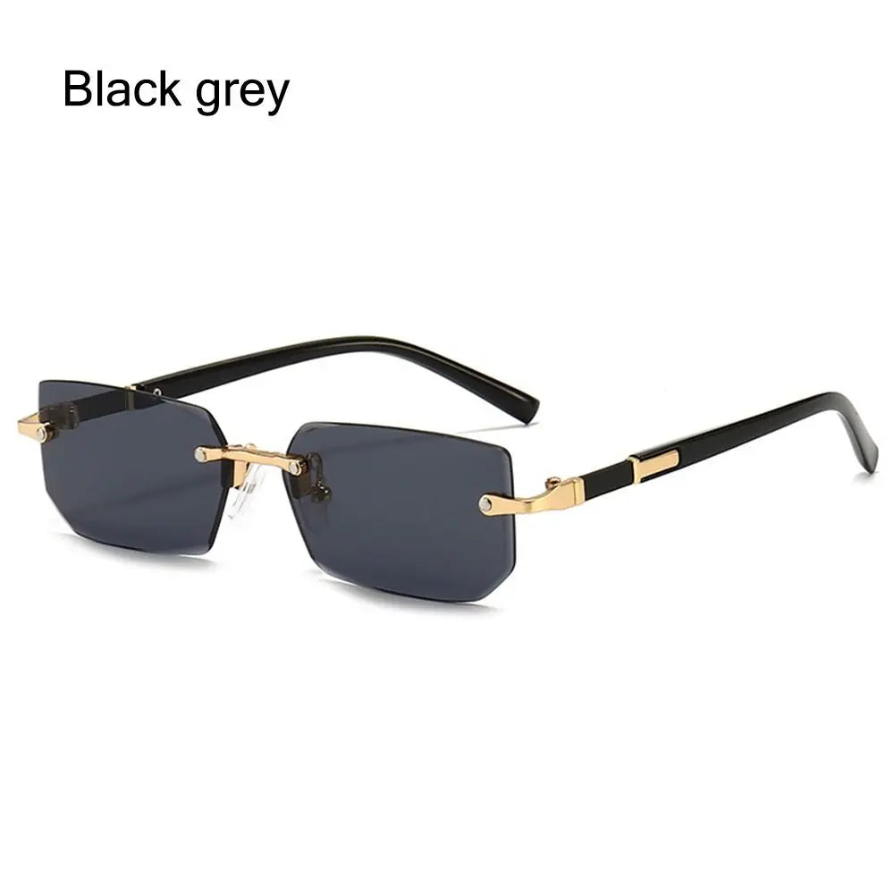 Trendy Rimless Sunglasses - Frameless Rectangle UV400