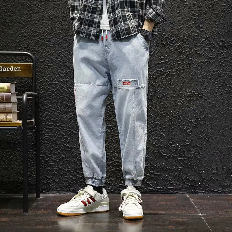 2025 Hip Hop Cargo Jeans - Elastic Harun Joggers