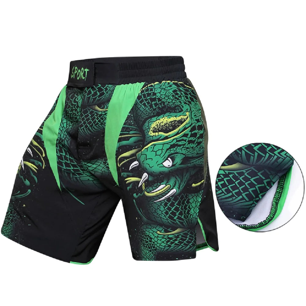 Men's MMA Fight Shorts - BJJ Grappling & Muay Thai Training Shorts