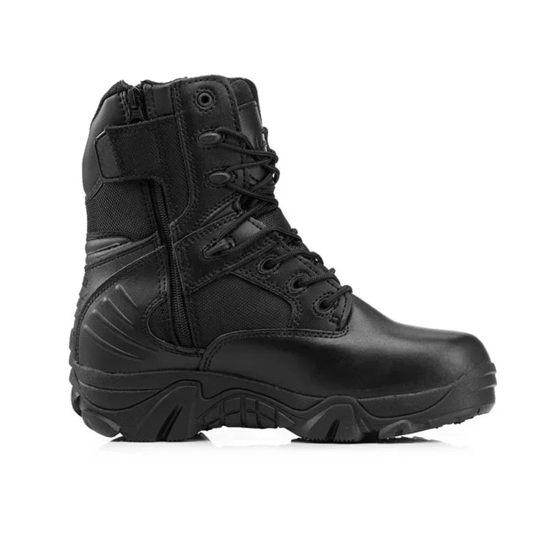 Men's Tactical Combat Boots - Winter Leather Military Ankle Boots