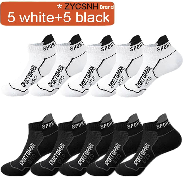 Breathable Ankle Socks - 10-Pack Athletic Mesh