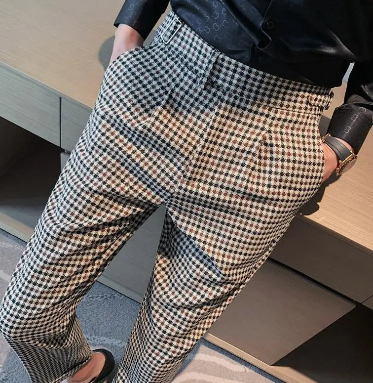 QJ CINGA Wool Suit Pants - British Style Formal Trousers