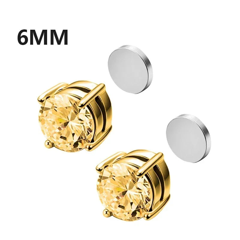 Magnetic Crystal Earrings - Non-Piercing Studs
