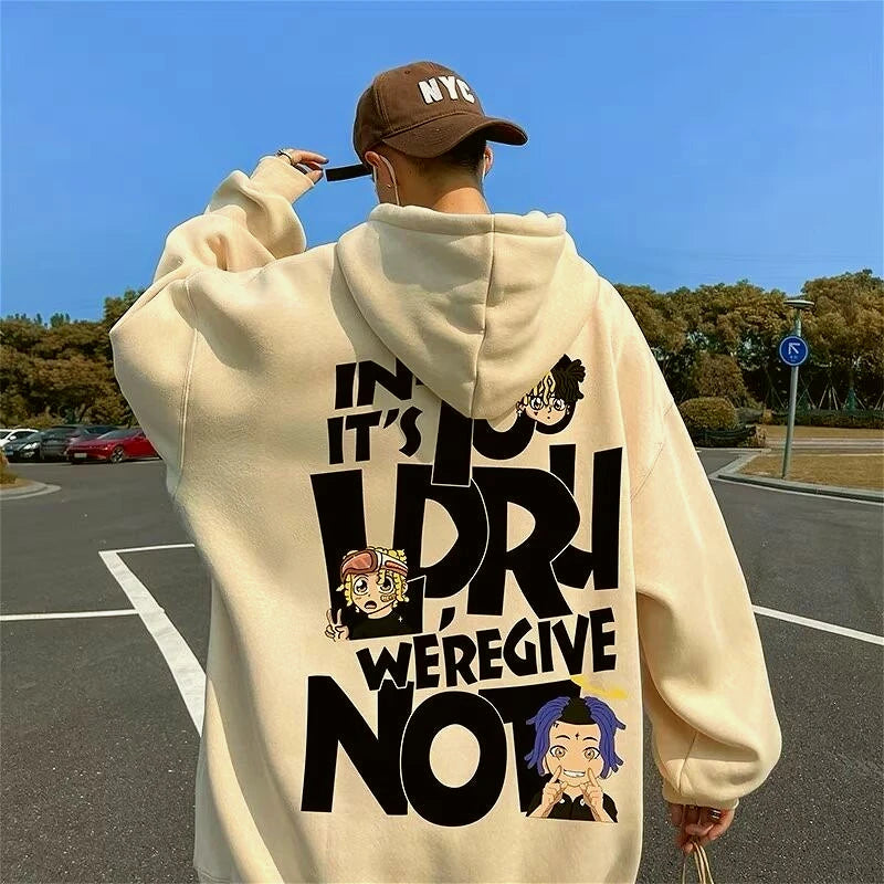 8XL Hoodie Pullover - Hip Hop Alphabet Couple Fashion