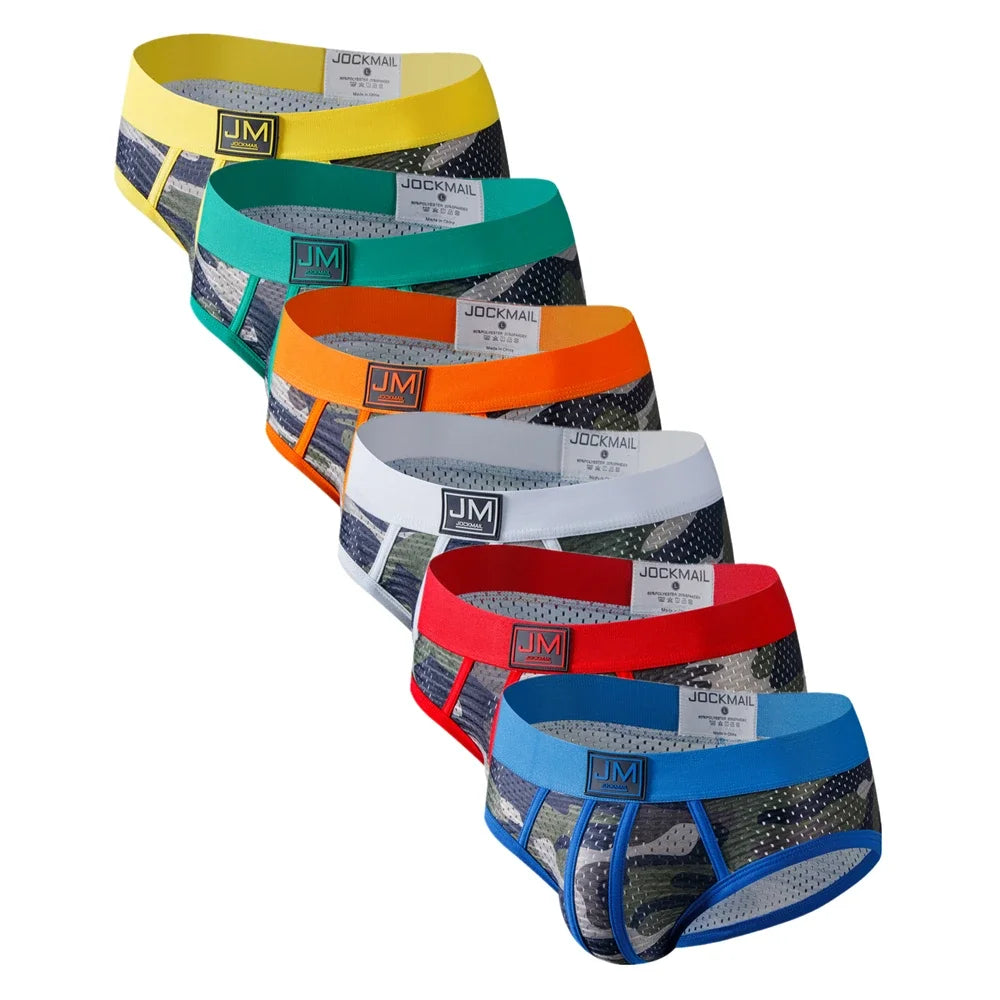 Low-Rise Mesh Camo Briefs - Performance Underwear