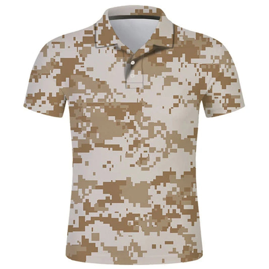 Camo 3D Polo Shirt - Veteran Streetwear Sport