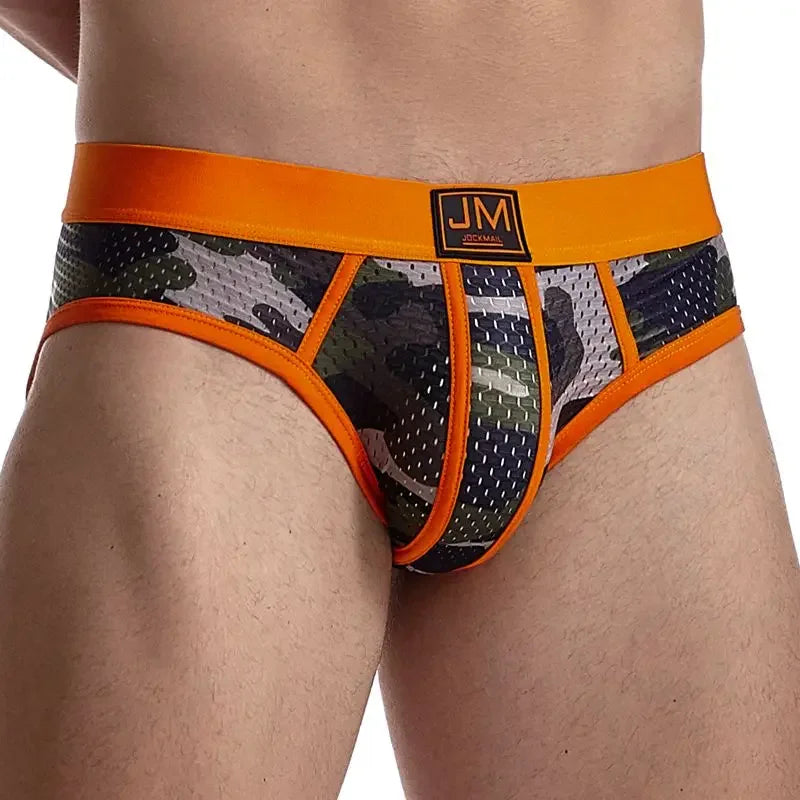 Low-Rise Mesh Camo Briefs - Performance Underwear
