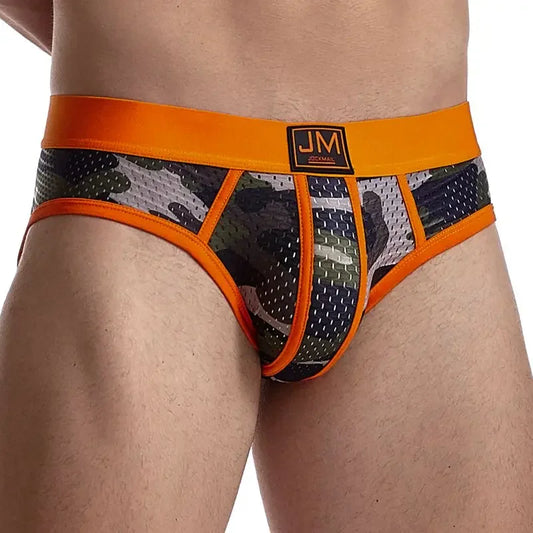 Low-Rise Mesh Camo Briefs - Performance Underwear
