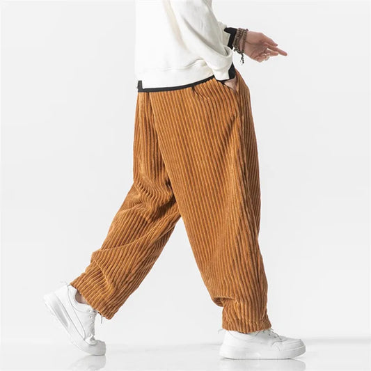 Corduroy Harem Pants - Loose Fit Hip Hop Joggers