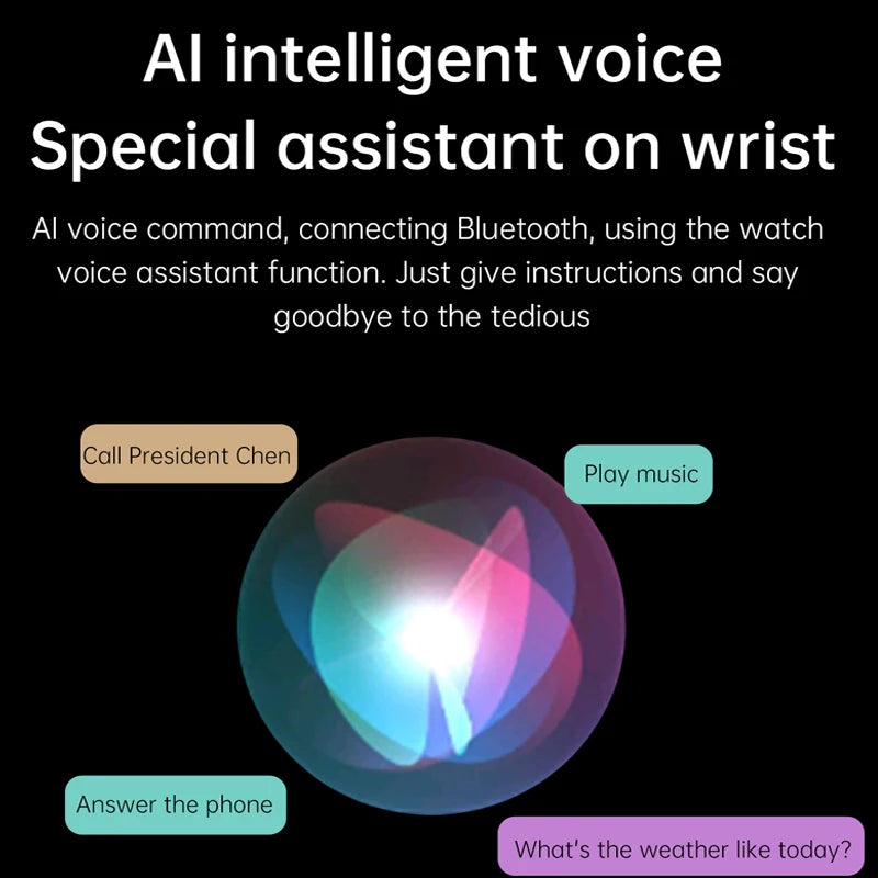 AMOLED Smartwatch - AI Voice Health Monitoring