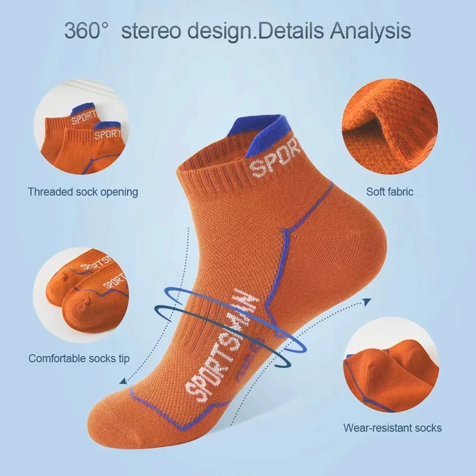 Breathable Ankle Socks - 10-Pack Athletic Mesh