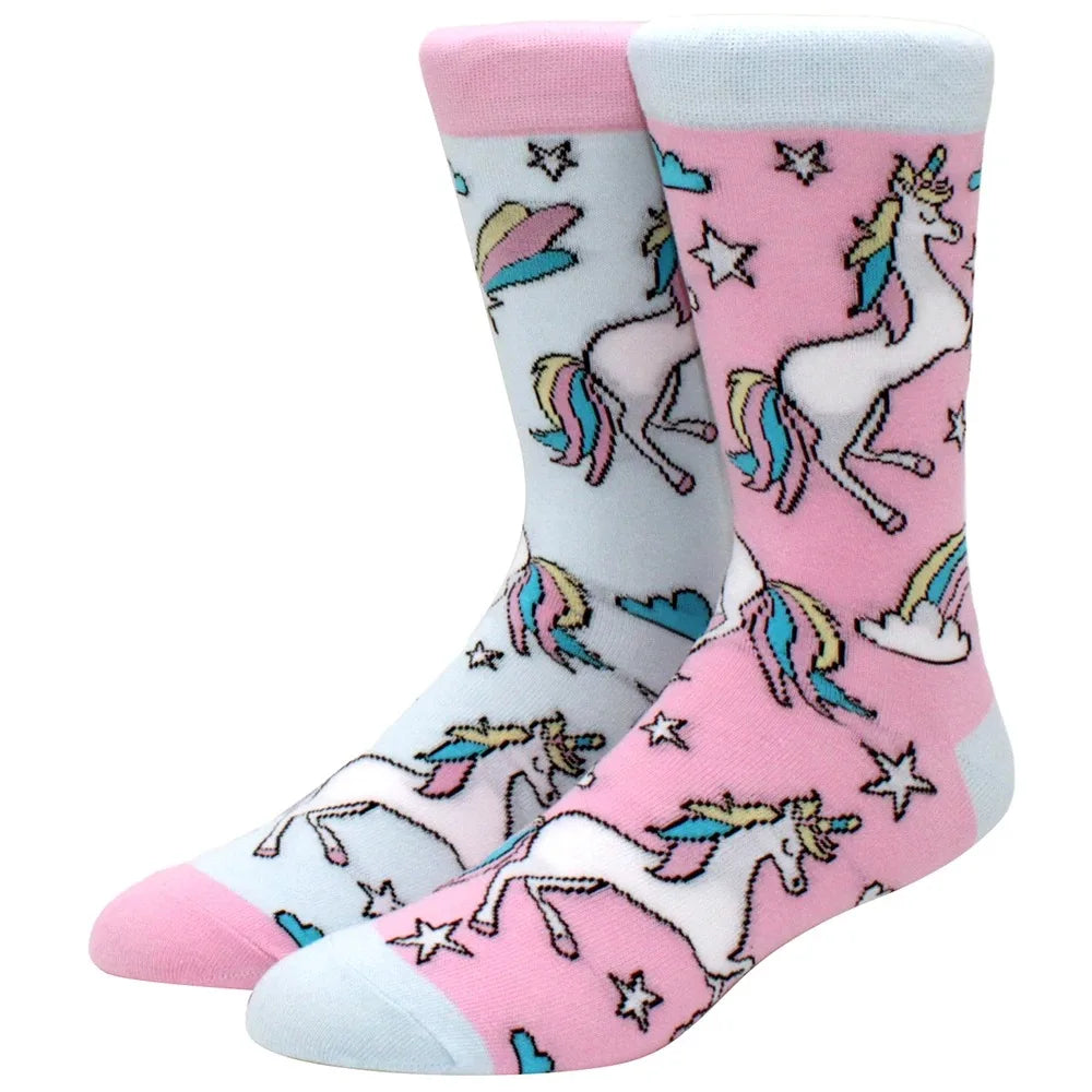 Mismatched Novelty Socks - Animal Fruit Design