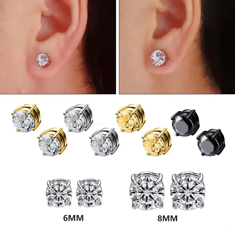 Magnetic Crystal Earrings - Non-Piercing Studs