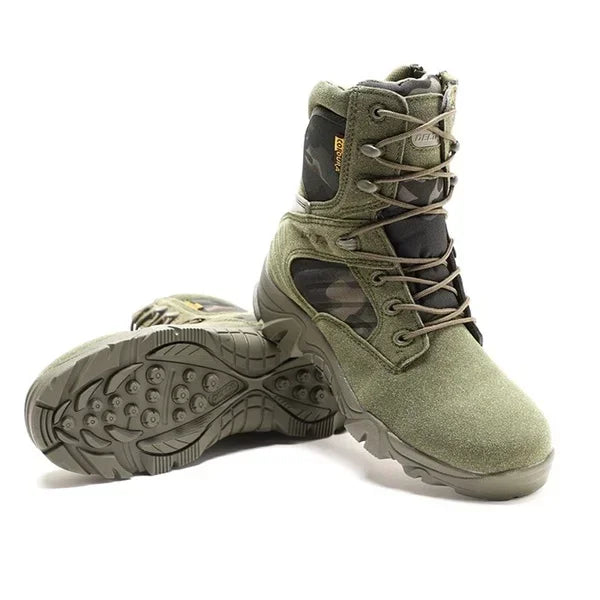 Men's Tactical Combat Boots - Winter Leather Military Ankle Boots