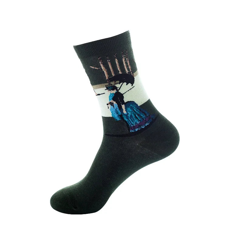 Van Gogh Art Socks - Starry Night Cotton Crew