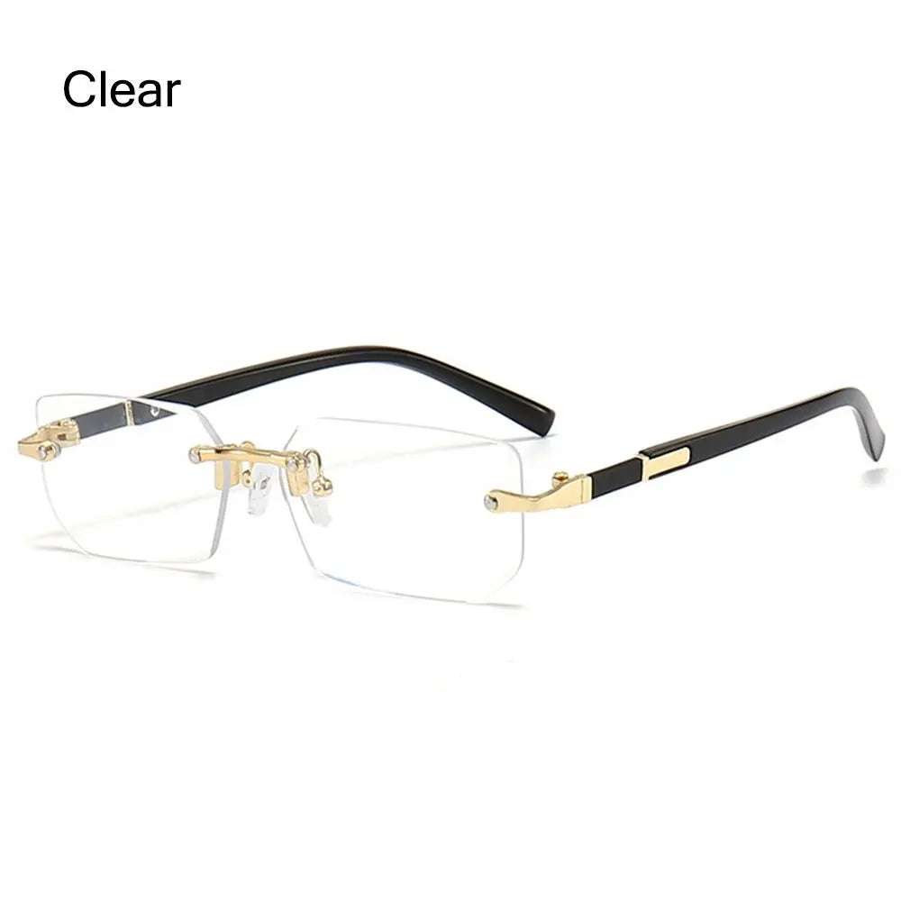 Trendy Rimless Sunglasses - Frameless Rectangle UV400