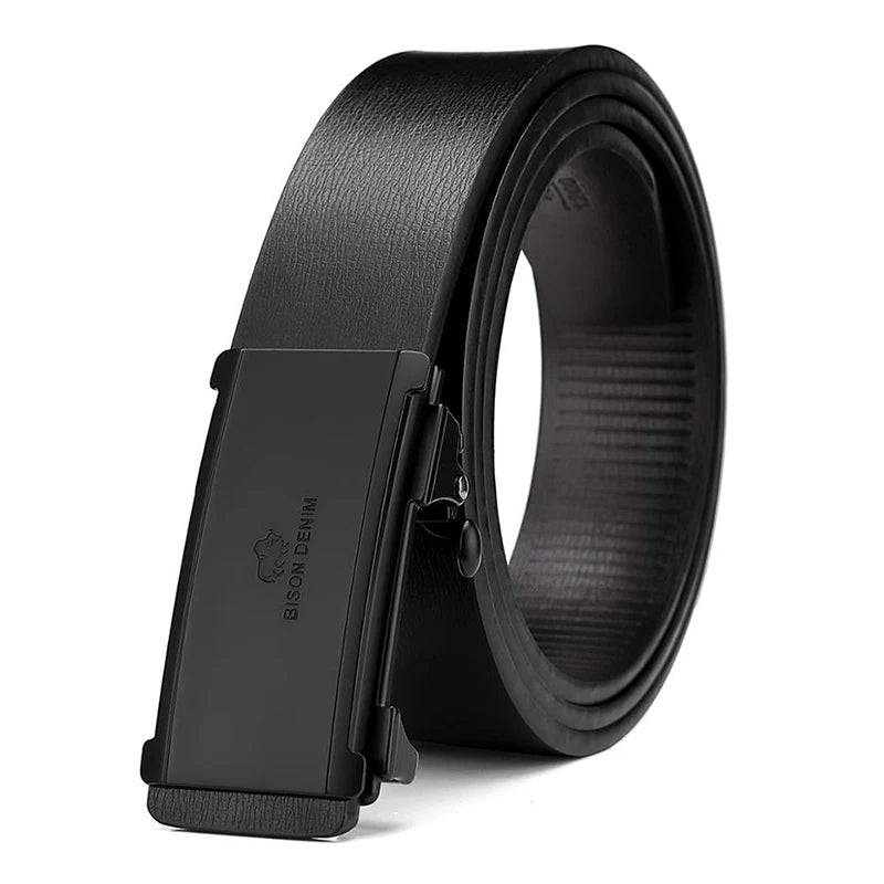 Men's Genuine Leather Belt - Automatic Buckle Dress & Casual Belt