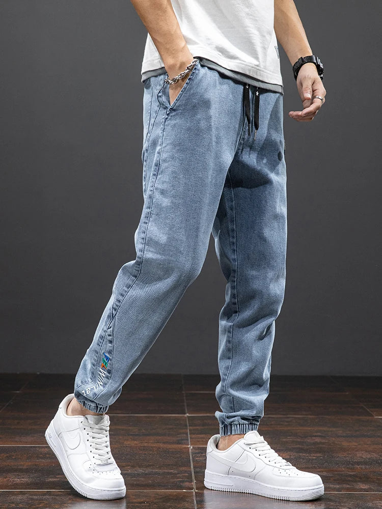 Cargo Denim Joggers - Baggy Harem Streetwear