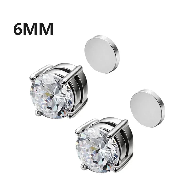Magnetic Crystal Earrings - Non-Piercing Studs