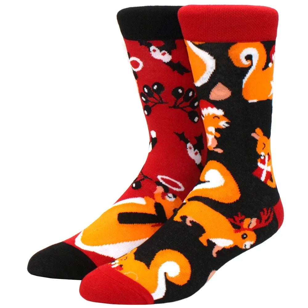 Mismatched Novelty Socks - Animal Fruit Design