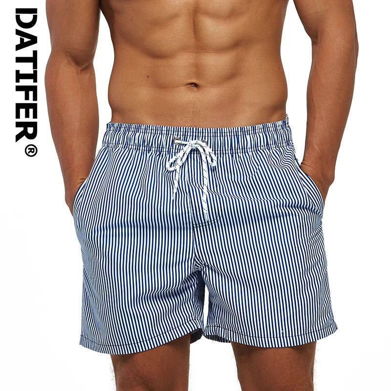 DATIFER Beach Print Shorts - Fitness Workout Trunks
