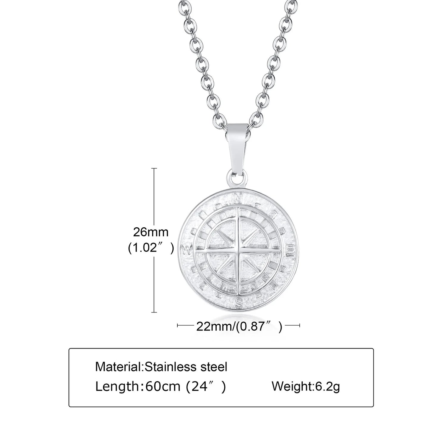 Layered Compass Necklace - Multi-Chain Set