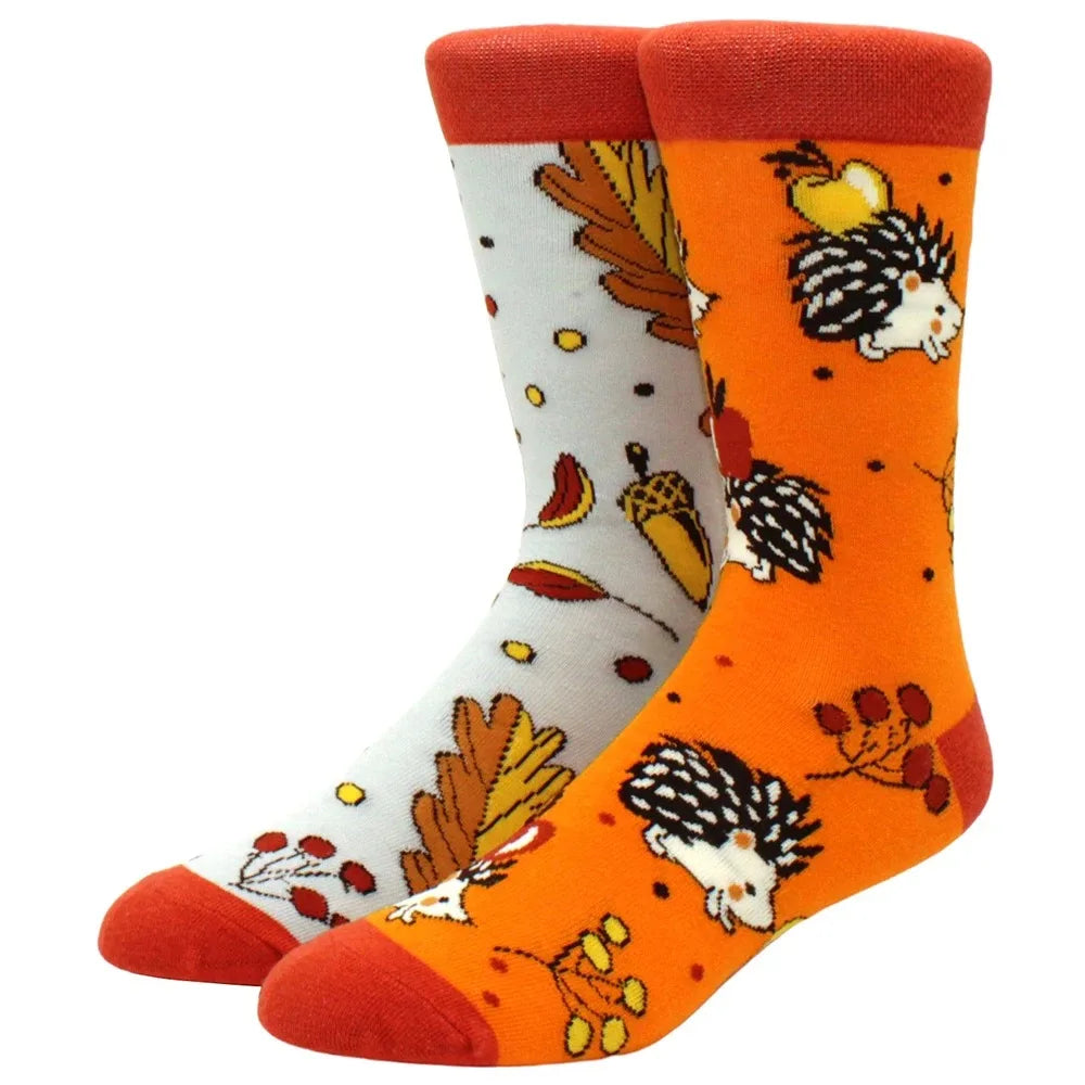 Mismatched Novelty Socks - Animal Fruit Design