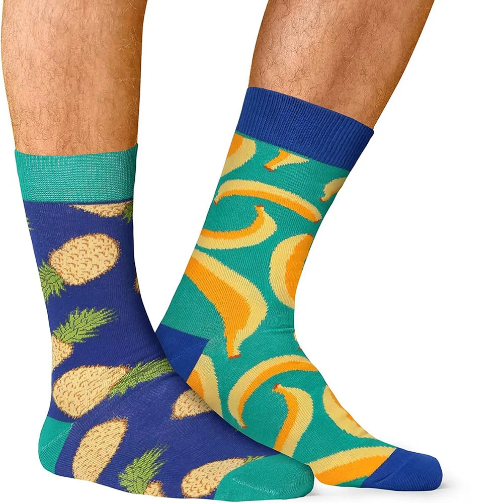 Mismatched Novelty Socks - Animal Fruit Design