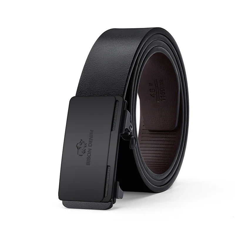 Men's Genuine Leather Belt - Automatic Buckle Dress & Casual Belt