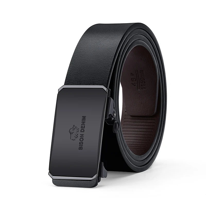 Men's Genuine Leather Belt - Automatic Buckle Dress & Casual Belt