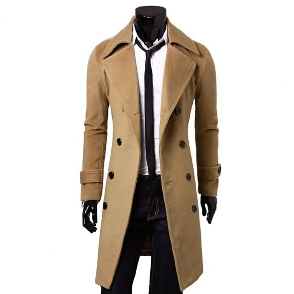 Simple Trench Coat - Double-Breasted Coldproof
