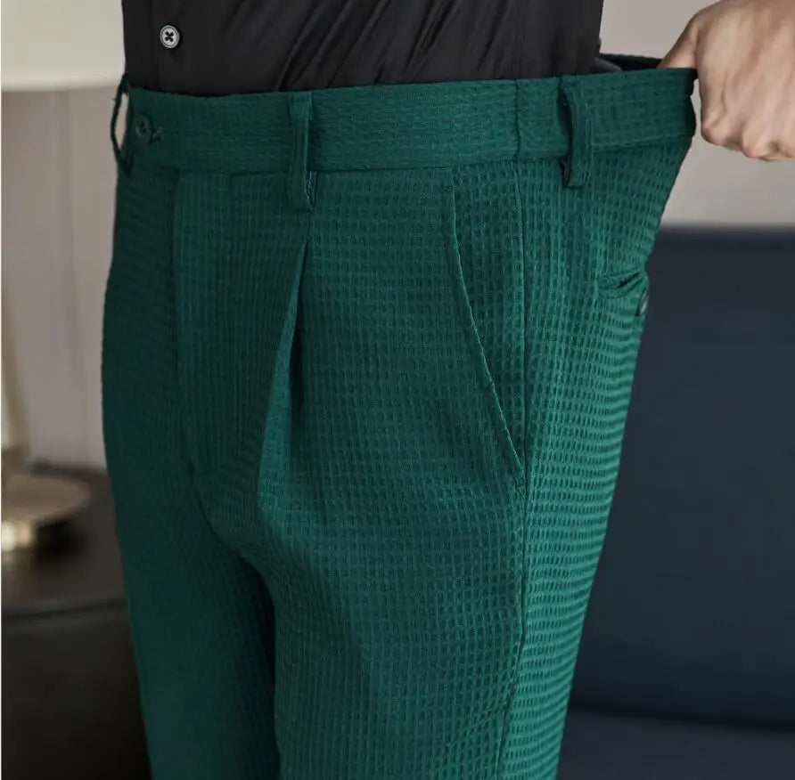 QJ CINGA Wool Suit Pants - British Style Formal Trousers