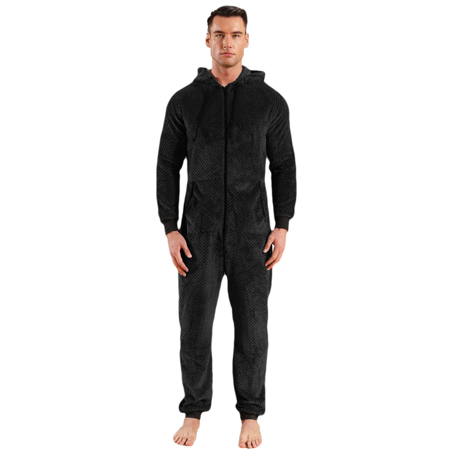 Camouflage Fleece Onesie - Hooded Winter Jumpsuit