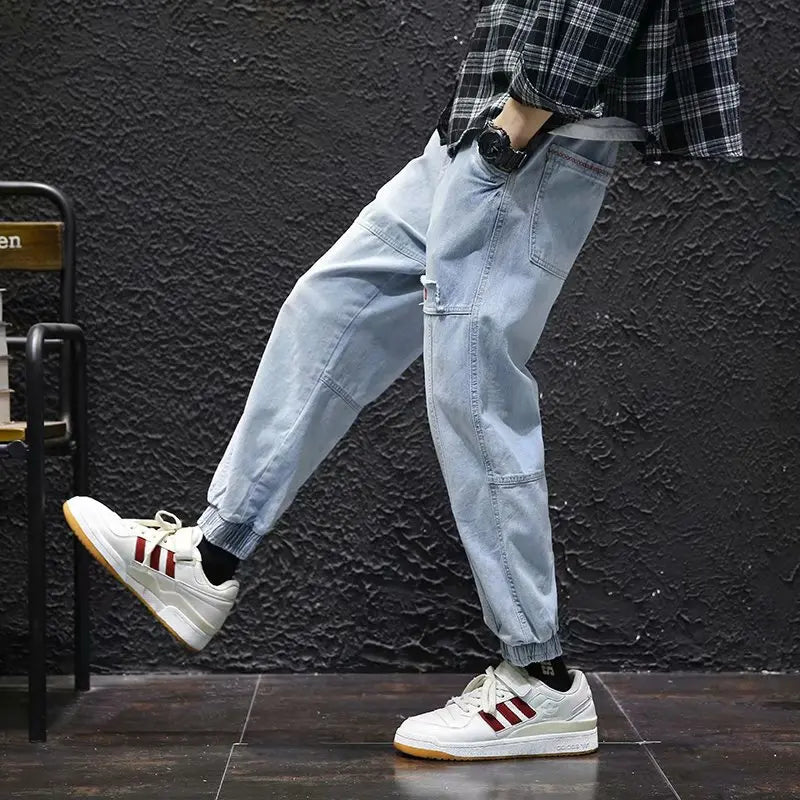 2025 Hip Hop Cargo Jeans - Elastic Harun Joggers